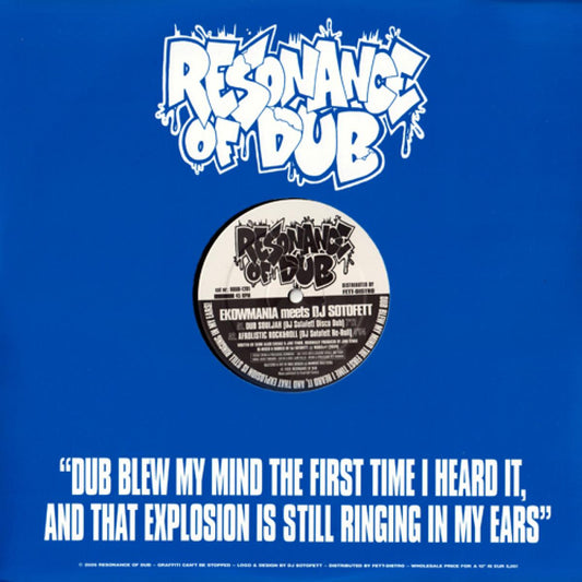 Ekowmania meets Dj Sotofett - (PRESALE 09/30/26) Dub Souljah (VINYL 12" Resonance of Dub RDUB-1201) | NEW Mint (M) Mint (M) - REGGAE *NEW*