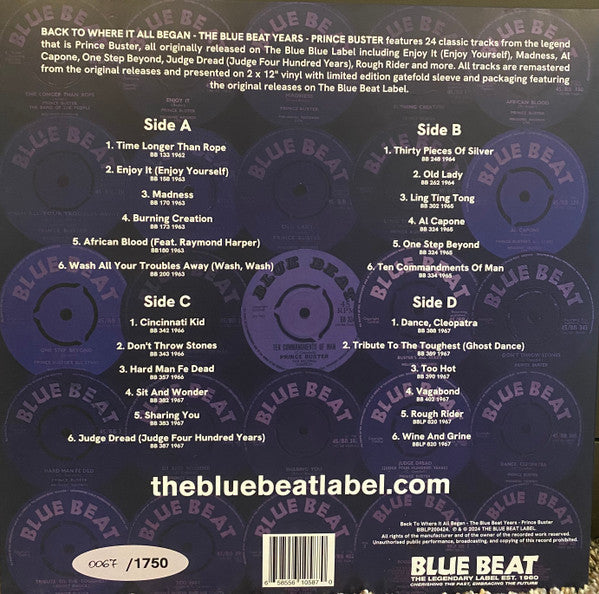Prince Buster Back To Where It All Began - The Blue Beat Years LP Mint (M) Mint (M)