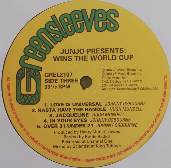 Henry "Junjo" Lawes - Wins The World Cup (The Final King Tubby's Session)(VINYL 2xLP) | NEW - REGGAE *SEALED*