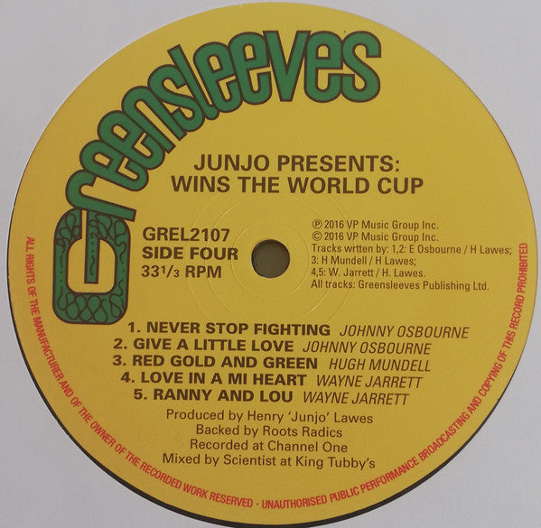 Henry "Junjo" Lawes - Wins The World Cup (The Final King Tubby's Session)(VINYL 2xLP) | NEW - REGGAE *SEALED*