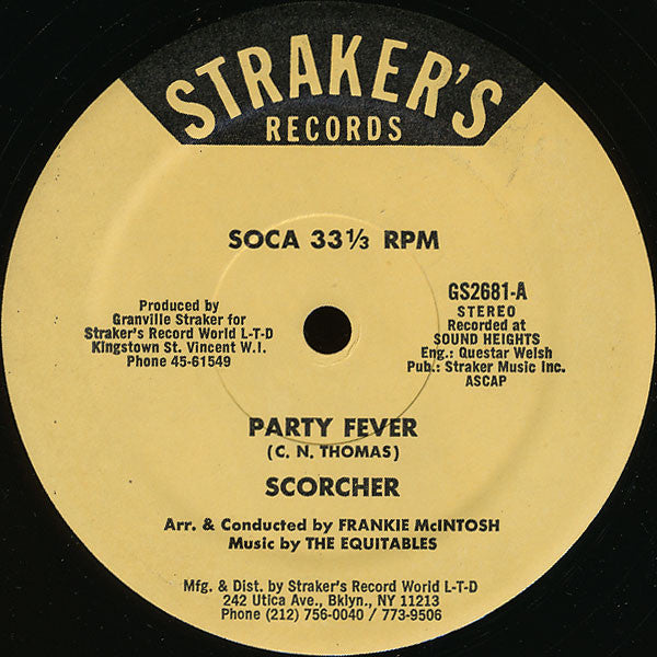 Scorcher (4) Party Fever 12" Excellent (EX) Excellent (EX)