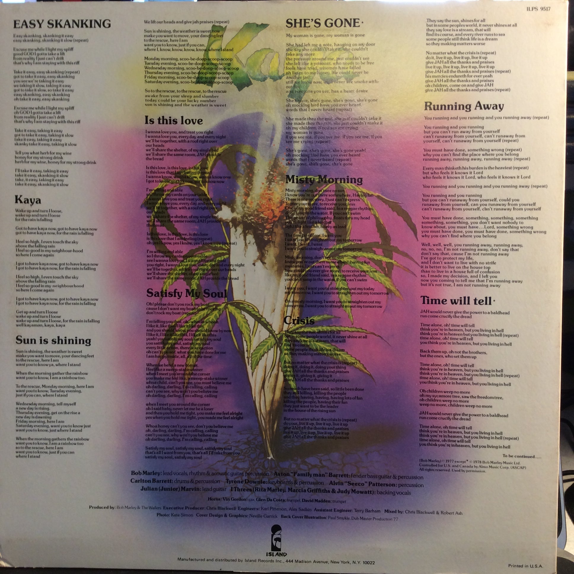 Kaya (VINYL) | Near Mint- (NM-) Near Mint (NM) - REGGAE / USED *NEAR MINT-*