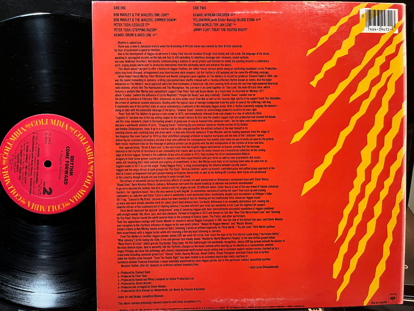 Various - Rhythm Come Forward (A Reggae Anthology)(VINYL LP COLUMBIA FC 39472 1984) | Near Mint (NM or M-) Excellent+ (EX+) - REGGAE / USED *NEAR MINT*