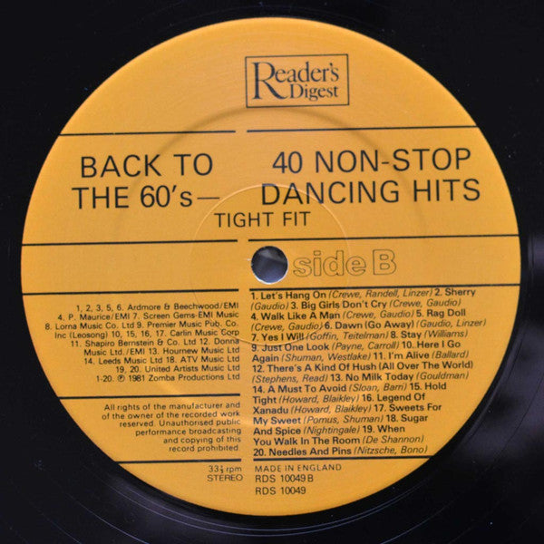 Tight Fit - Back To The 60's | Near Mint (NM) Excellent (EX) - ROCK / USED *NEAR MINT*