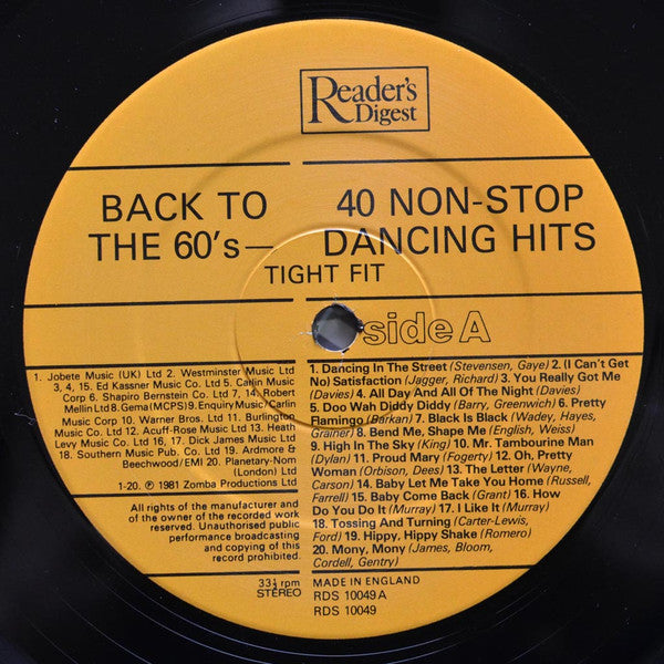 Tight Fit - Back To The 60's | Near Mint (NM) Excellent (EX) - ROCK / USED *NEAR MINT*