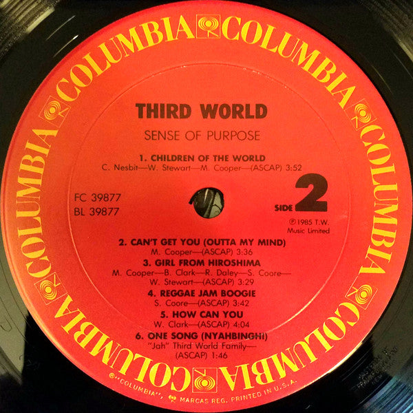 Third World - Sense Of Purpose (VINYL) | Near Mint (NM) Near Mint (NM) - REGGAE / USED *NEAR MINT*