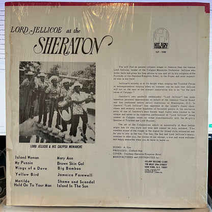 Lord Jellicoe And His Calypso Monarchs - Lord Jellicoe At The Sheraton | Very Good (VG) Near Mint (NM) - REGGAE / USED *RED*VERY GOOD*