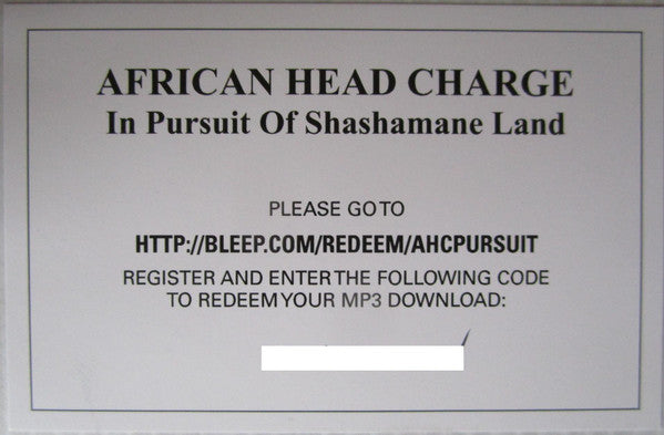 African Head Charge - In Pursuit Of Shashamane Land | Mint (M) Mint (M) - REGGAE