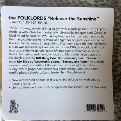 The Folklords - Release The Sunshine | Mint (M) Mint (M) - ROCK/FOLK/PSYCH