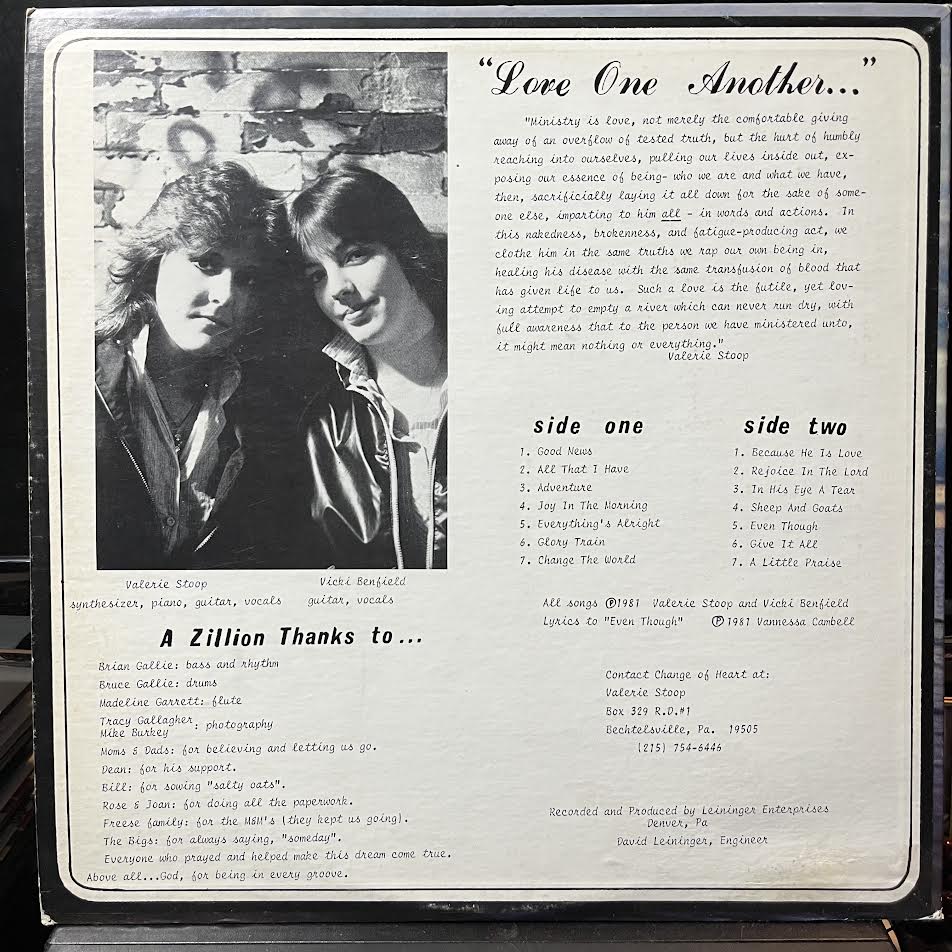 Love One Another (vinyl) | Excellent+ (EX+) Excellent (EX) - RELIGIOUS / USED *EXCELLENT+*