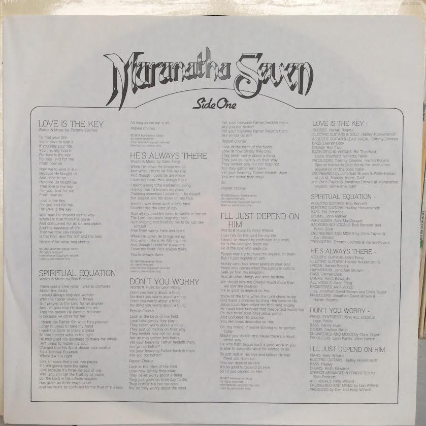 Maranatha Seven (VINYL) | Near Mint (NM or M-) Near Mint (NM or M-) - RELIGIOUS / USED *NEAR MINT-*