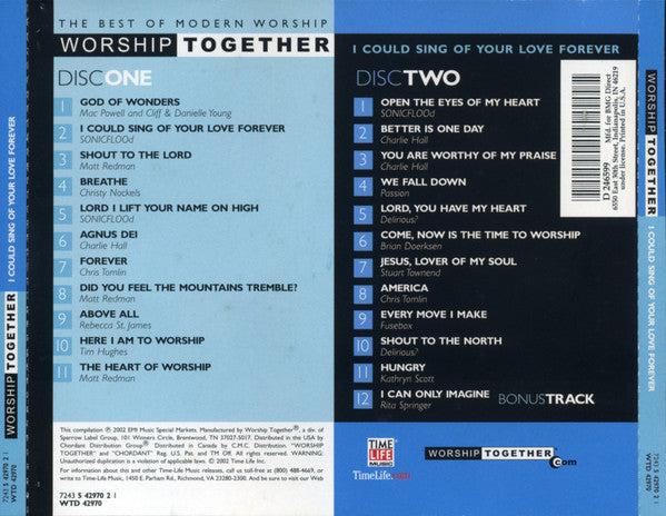 The Best Of Modern Worship - Worship Together: I Could Sing Of Your Love Forever (2xCD) | Near Mint- (NM-) Excellent+ (EX+) - RELIGIOUS / USED *NEAR MINT-*