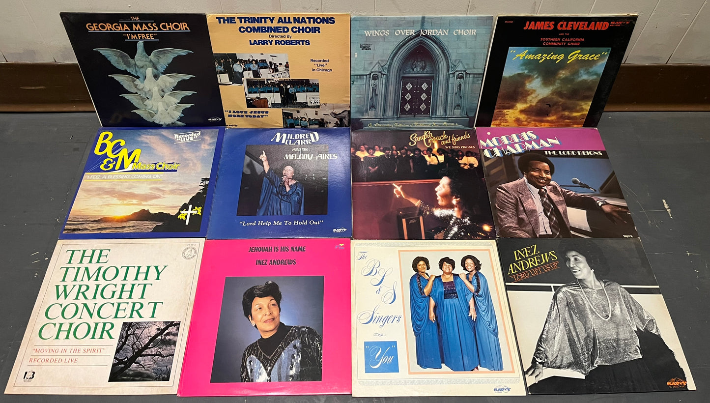 Va - 12 GOSPEL/CHORUS VINYL RECORD LPS / COLLECTION / LOT | - RELIGOUS / USED