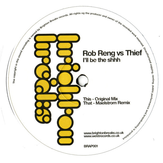 Rob Reng vs. Thief (2) I'll Be The Shh Brighton Breaks 12" Very Good Plus (VG+) Generic