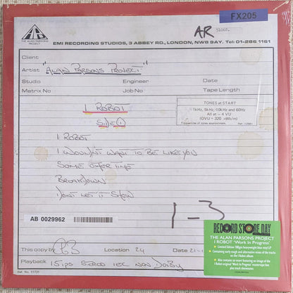 I Robot “Work In Progress” 2025 RSD | Mint (M) Mint (M) - ROCK *BLUE/RSD/SEALED*