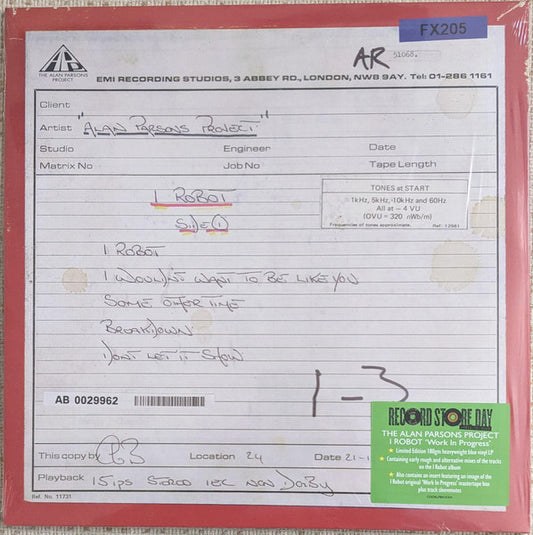 I Robot “Work In Progress” 2025 RSD | Mint (M) Mint (M) - ROCK *BLUE/RSD/SEALED*