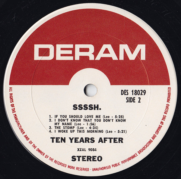 Ten Years After - Ssssh. (VINYL LP) | Excellent+ (EX+) Very Good Plus (VG+) - ROCK/BLUES / USED *EXCELLENT+*
