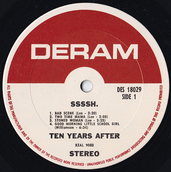 Ten Years After - Ssssh. (VINYL LP) | Excellent+ (EX+) Very Good Plus (VG+) - ROCK/BLUES / USED *EXCELLENT+*