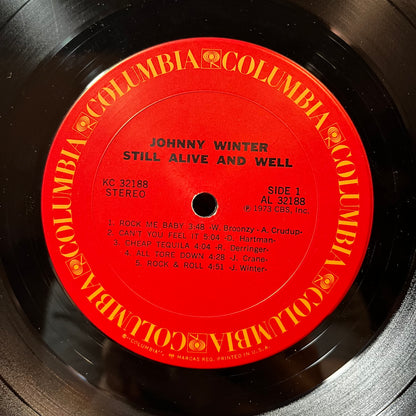 Johnny Winter - Still Alive And Well (VINYL LP COLUMBIA KC 32188 1973) | Excellent+ (EX+) Very Good (VG) - ROCK/BLUES / USED *EXCELLENT+*