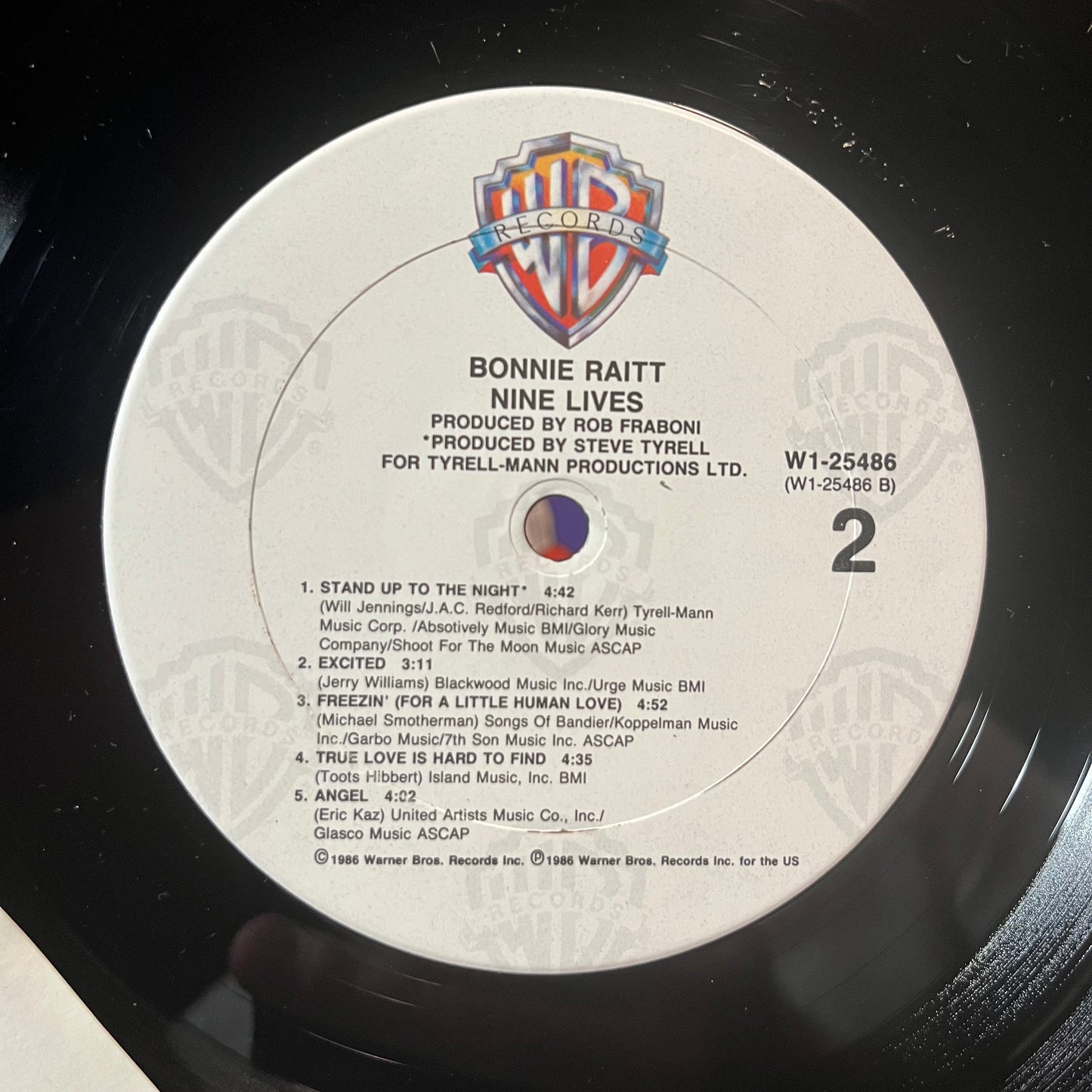 Bonnie Raitt - Nine Lives (VINYL LP WARNER BROS. 9 W1-25486 1986) | Near Mint (NM or M-) Near Mint- (NM-) - ROCK/BLUES / USED *NEAR MINT*