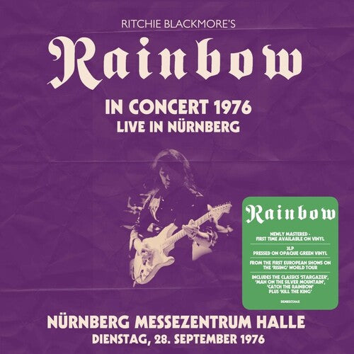 RITCHIE BLACKMORE / RAINBOW - (PRESALE 8/28/26) Live In Nurnberg 1976: Nurnberg Messezentrum Halle 28.9.1976 (140G IEX IMPORT GREEN VINYL 3xLP DEMON/EDSEL 2026) | NEW Mint (M) Mint (M) - ROCK/CLASSIC *NEW/COLOR*