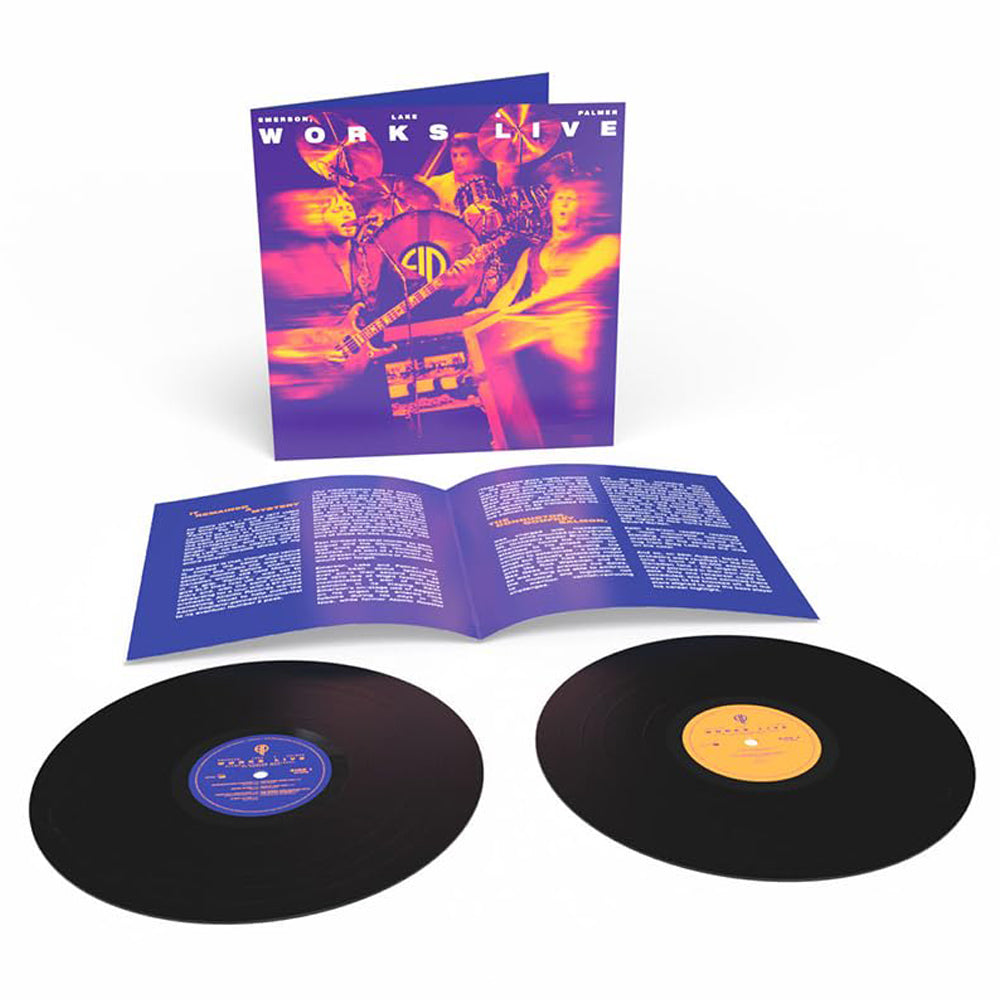 Emerson, Lake & Palmer - (PRESALE 7/24/26) Works Live, Canada 1977 (NEW LINER NOTES VINYL 2xLP BMG 2026) | Mint (M) Mint (M) - ROCK/CLASSIC *NEW*