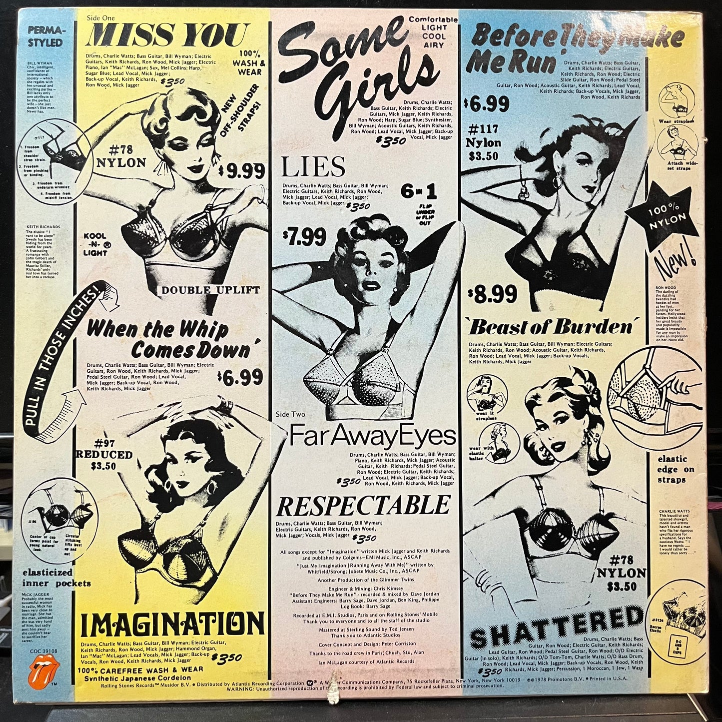 The Rolling Stones - Some Girls (VINYL LP ROLLING STONES COC 39108 1978) | Excellent+ (EX+) Excellent+ (EX+) - ROCK/CLASSIC / USED *EXCELLENT+*