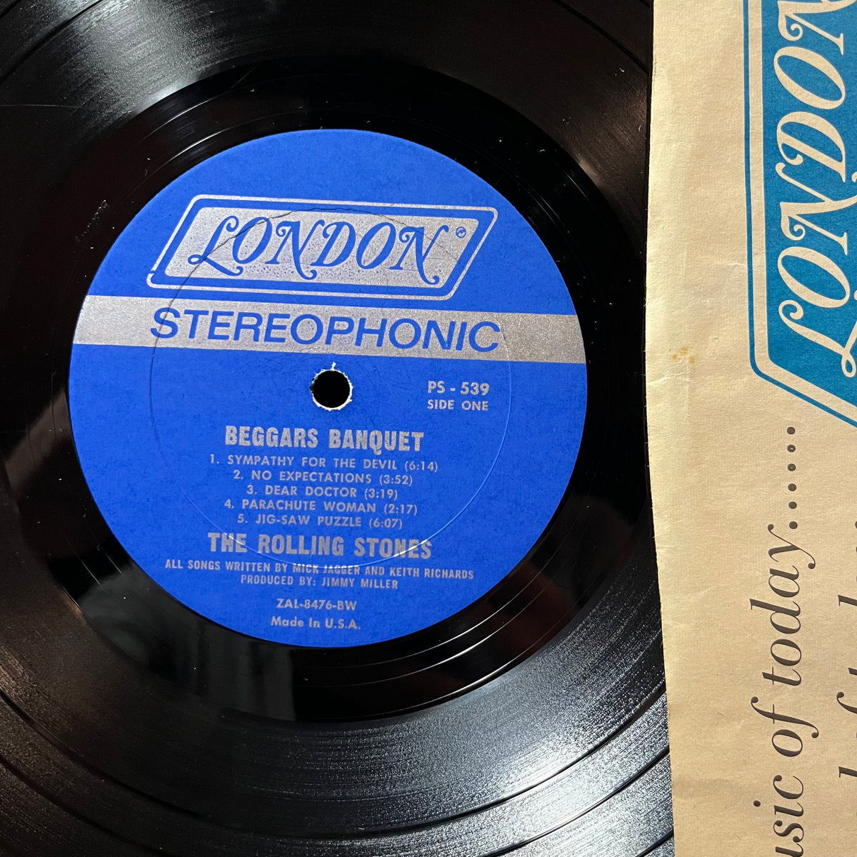 Rolling Stones - Beggars Banquet (VINYL LP LONDON PS 539 1968) | Excellent (EX) Very Good (VG) - ROCK/CLASSIC / USED *EXCELLENT*