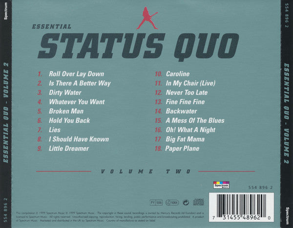 Status Quo - The Essential Status Quo - Volume Two (CD) | Near Mint (NM) Near Mint (NM) - ROCK/CLASSIC / USED *NEAR MINT*
