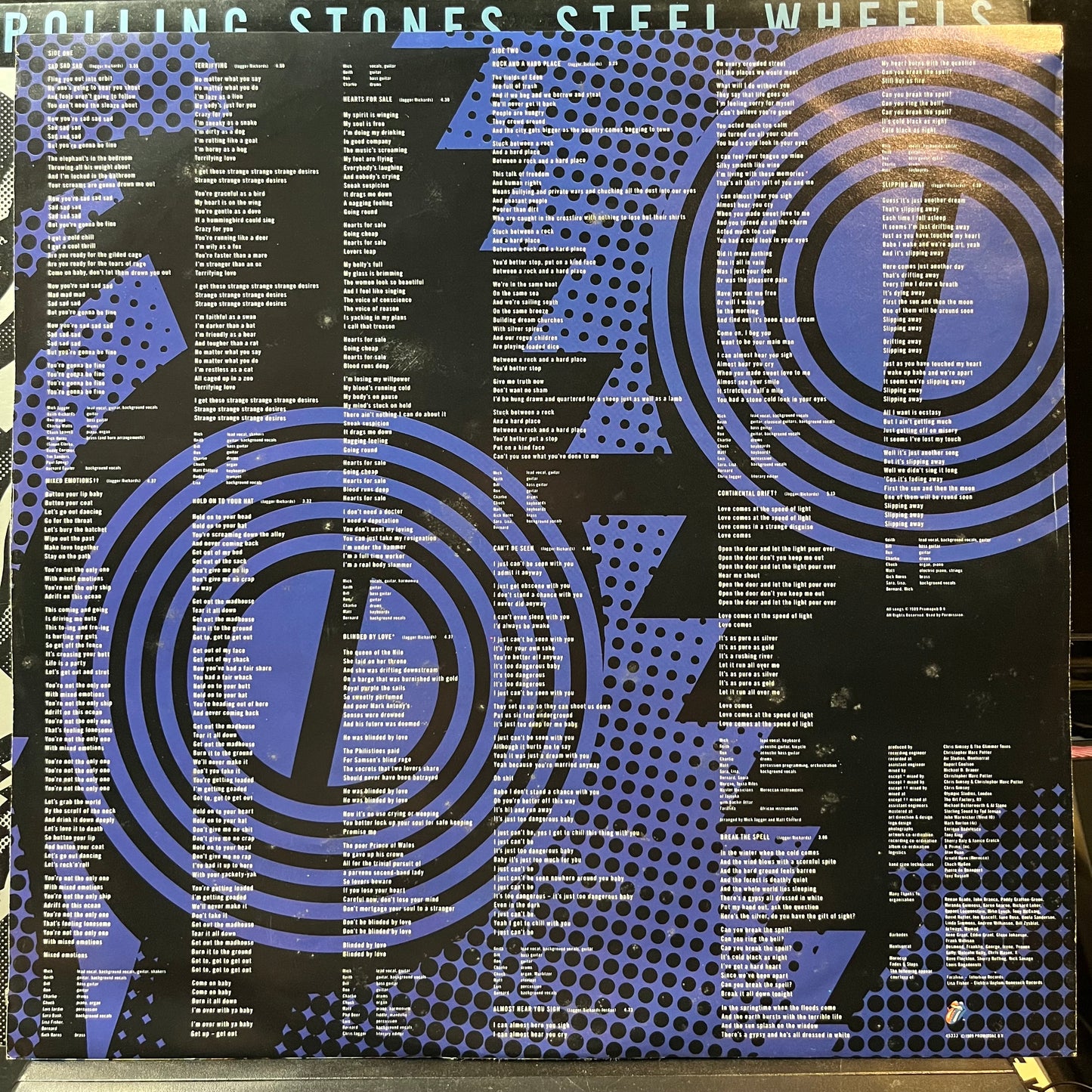 The Rolling Stones - Steel Wheels (VINYL LP ROLLING STONES OC 45333 1989) | Near Mint (NM or M-) Near Mint (NM) - ROCK/CLASSIC / USED *NEAR MINT*