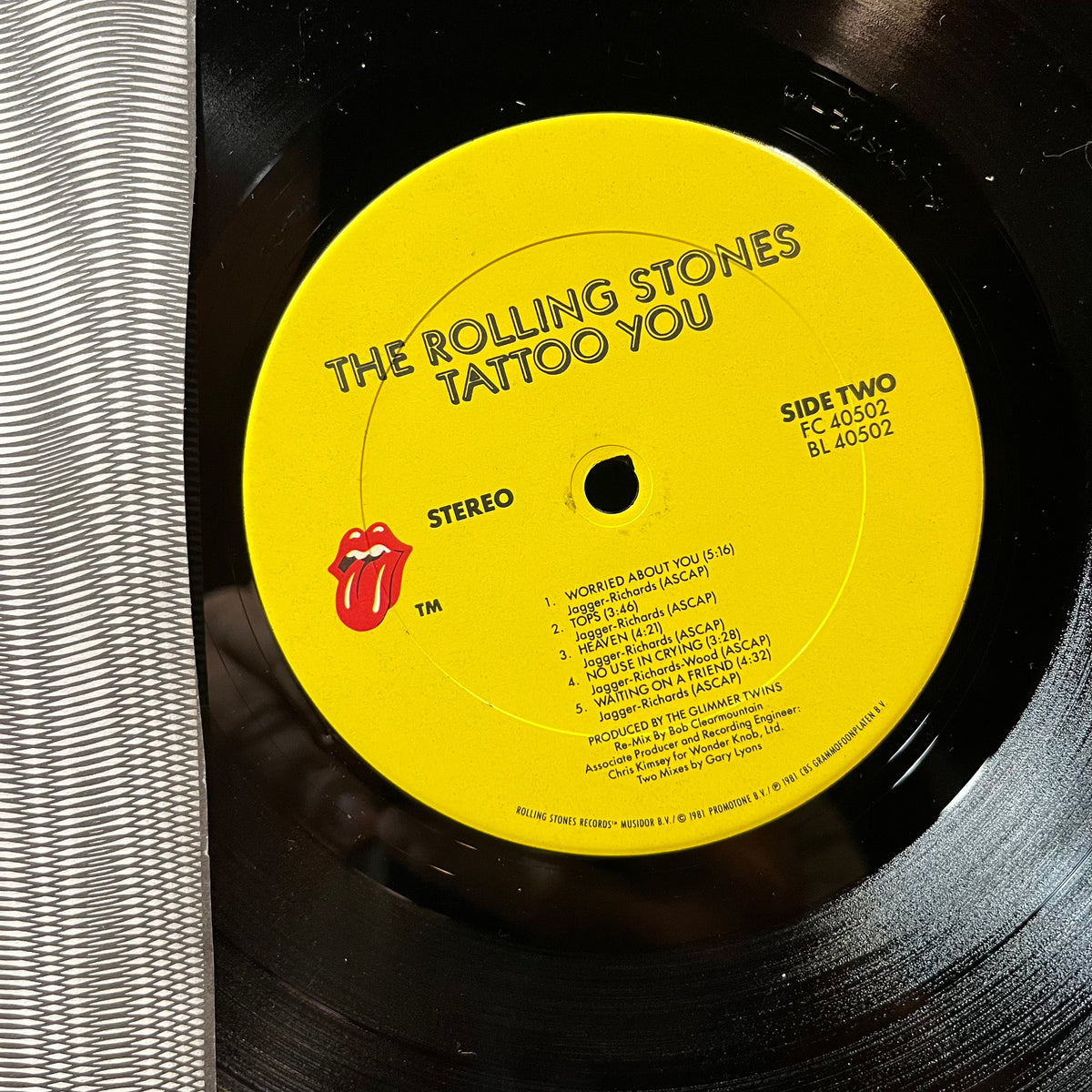 The Rolling Stones - Tattoo You (VINYL LP ROLLING STONES FC 40502 1986) | Near Mint (NM or M-) Near Mint (NM) - ROCK/CLASSIC / USED *NEAR MINT*