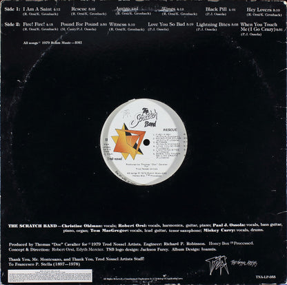 The Scratch Band - Rescue (VINYL LP TNA TNA-LP-055 1979) | USED Near Mint (NM or M-) Excellent+ (EX+) - ROCK/DISCO / USED *NEAR MINT*