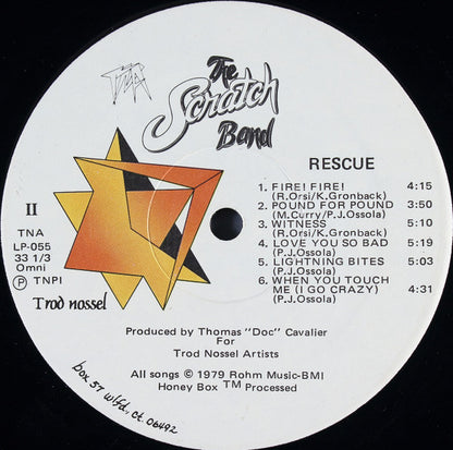 The Scratch Band - Rescue (VINYL LP TNA TNA-LP-055 1979) | USED Near Mint (NM or M-) Excellent+ (EX+) - ROCK/DISCO / USED *NEAR MINT*