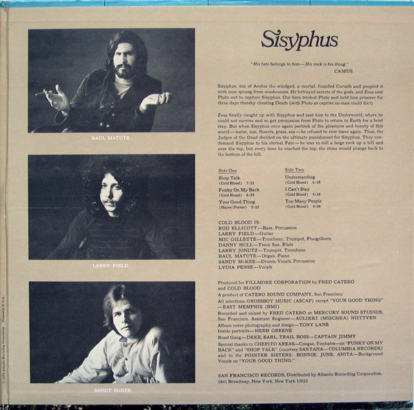 Cold Blood - Sisyphus *PHILIPS - RI* | Very Good (VG) Good Plus (G+) - ROCK/FUNK / USED *VERY GOOD*