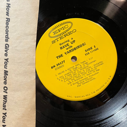 The Yardbirds - Having A Rave Up With The Yardbirds (VINYL LP EPIC BN 26177 1965) | Near Mint (NM or M-) Very Good (VG) - ROCK/GARAGE / USED *NEAR MINT*