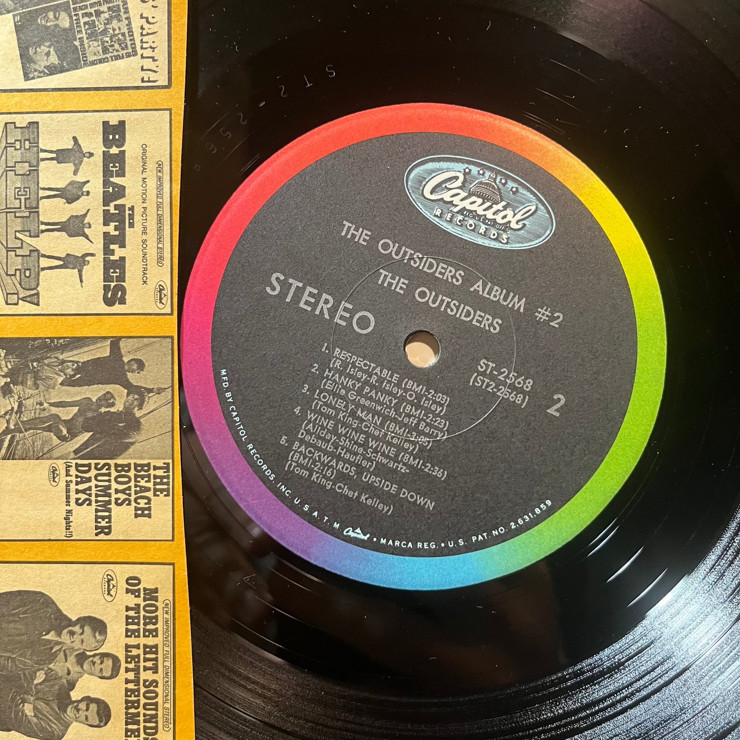 The Outsiders - The Outsiders Album #2 (VINYL LP CAPITOL ST-2568 1966) | Near Mint (NM or M-) Very Good Plus (VG+) - ROCK/GARAGE / USED *NEAR MINT*