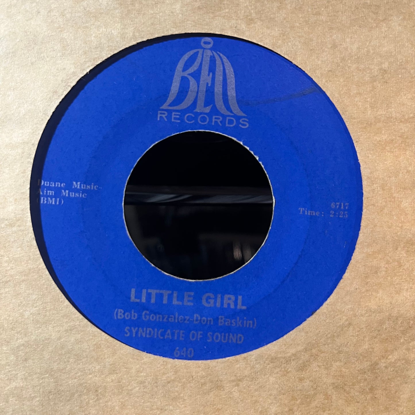 Syndicate Of Sound - Little Girl / You (VINYL 7") | Excellent (EX) Generic - ROCK/GARAGE / USED *EXCELLENT*