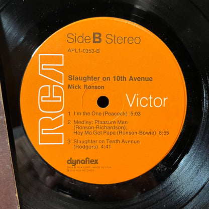 Mick Ronson - Slaughter On 10th Avenue (VINYL LP RCA VICTOR APL1-0353 1974) | Near Mint (NM or M-) Good Plus (G+) - ROCK/GLAM / USED *NEAR MINT*