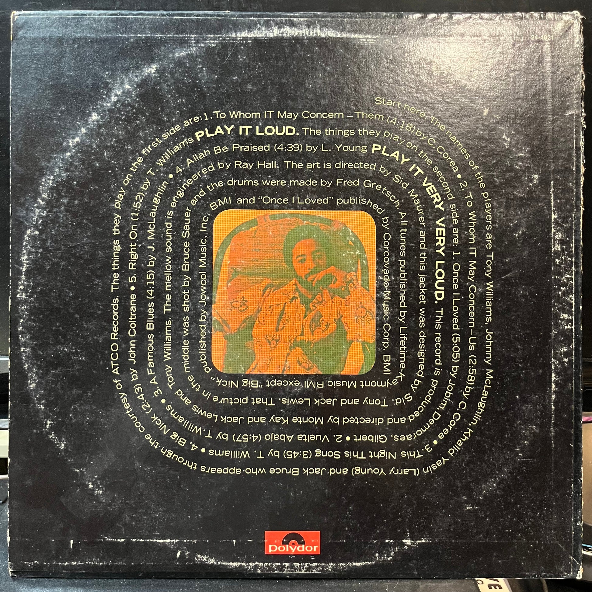 The Tony Williams Lifetime - (Turn It Over)(VINYL LP POLYDOR 24-4021 1970) | Near Mint (NM or M-) Very Good (VG) - ROCK/JAZZ / USED *NEAR MINT*