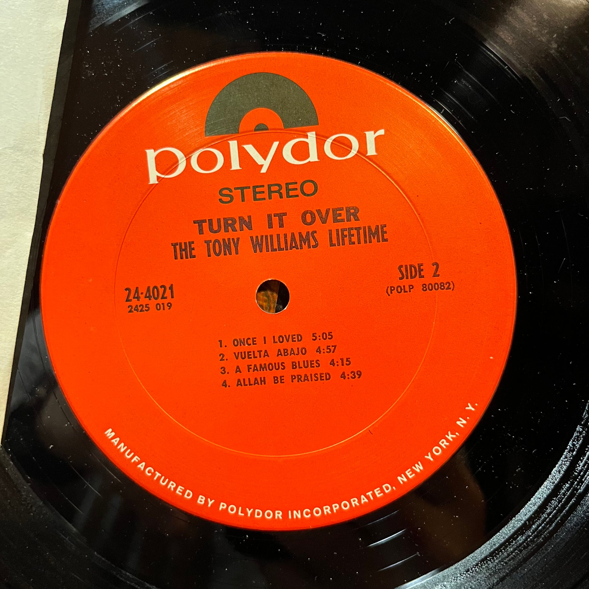 The Tony Williams Lifetime - (Turn It Over)(VINYL LP POLYDOR 24-4021 1970) | Near Mint (NM or M-) Very Good (VG) - ROCK/JAZZ / USED *NEAR MINT*