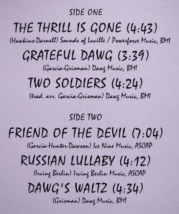Jerry Garcia / David Grisman | Mint (M) Mint (M)