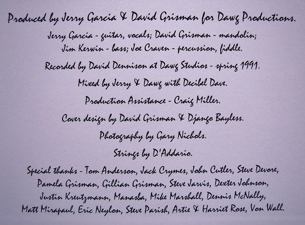 Jerry Garcia / David Grisman | Mint (M) Mint (M)