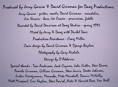 Jerry Garcia / David Grisman | Mint (M) Mint (M)