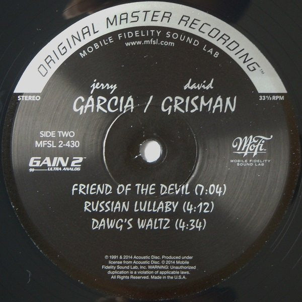 Jerry Garcia - Jerry Garcia / David Grisman | Mint (M) Mint (M) - ROCK *SEALED/MFSL*