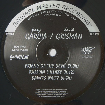 Jerry Garcia - Jerry Garcia / David Grisman | Mint (M) Mint (M) - ROCK *SEALED/MFSL*