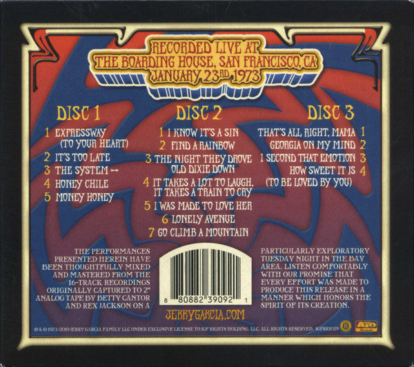 GarciaLive Volume 12 (January 23rd, 1973 The Boarding House) (CD) | Mint (M) Mint (M)