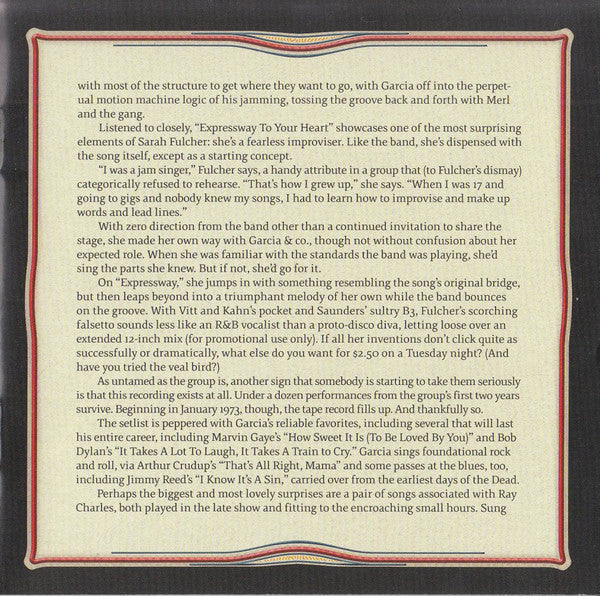 GarciaLive Volume 12 (January 23rd, 1973 The Boarding House) (CD) | Mint (M) Mint (M) - ROCK *NEW/CD*