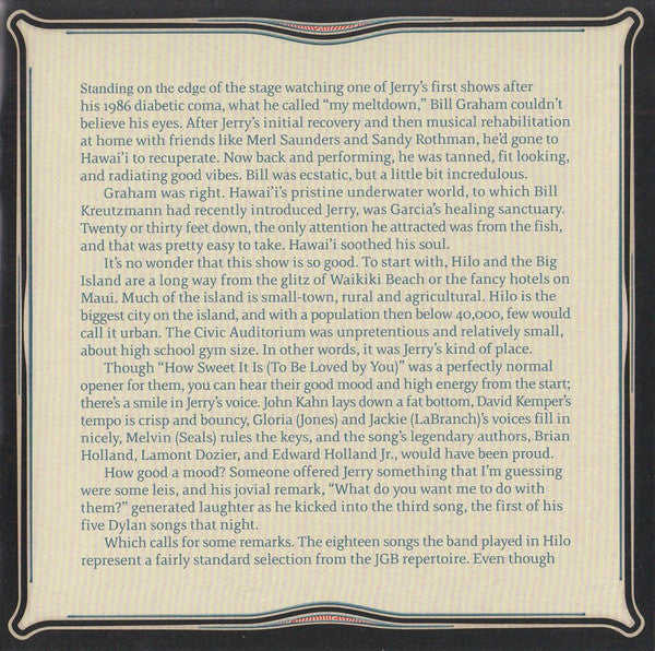 GarciaLive Volume 10 (May 20th, 1990 Hilo Civic Auditorium)(CD) | Mint (M) - ROCK *NEW/CD*