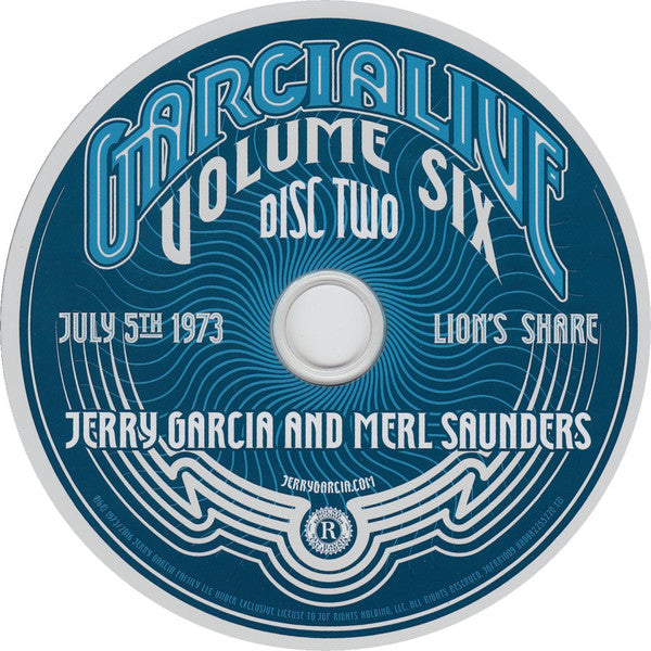 GarciaLive Volume Six (July 5th 1973, Lion's Share) (CD) | Mint (M) Mint (M) - ROCK *NEW/CD*