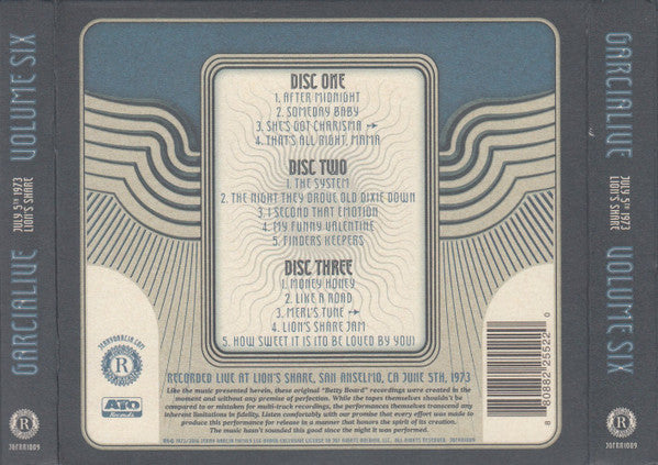 GarciaLive Volume Six (July 5th 1973, Lion's Share) (CD) | Mint (M) Mint (M) - ROCK *NEW/CD*